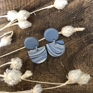 Handmade clay earrings in the style Meredith